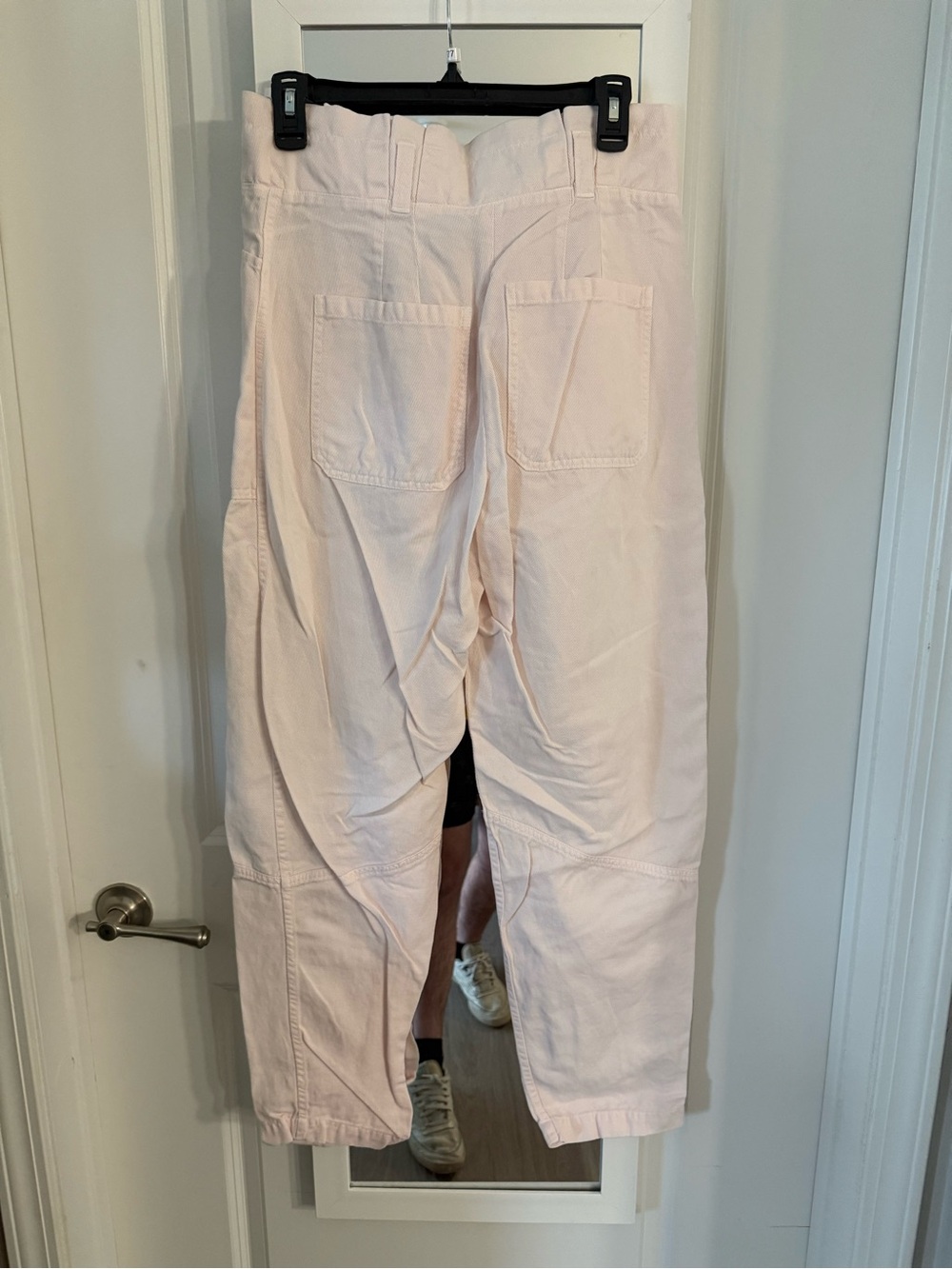 A.L.C. Utility Cargo Barrel Pants Size 4 Pink Cotton Linen Tencel - Picture 5 of 6